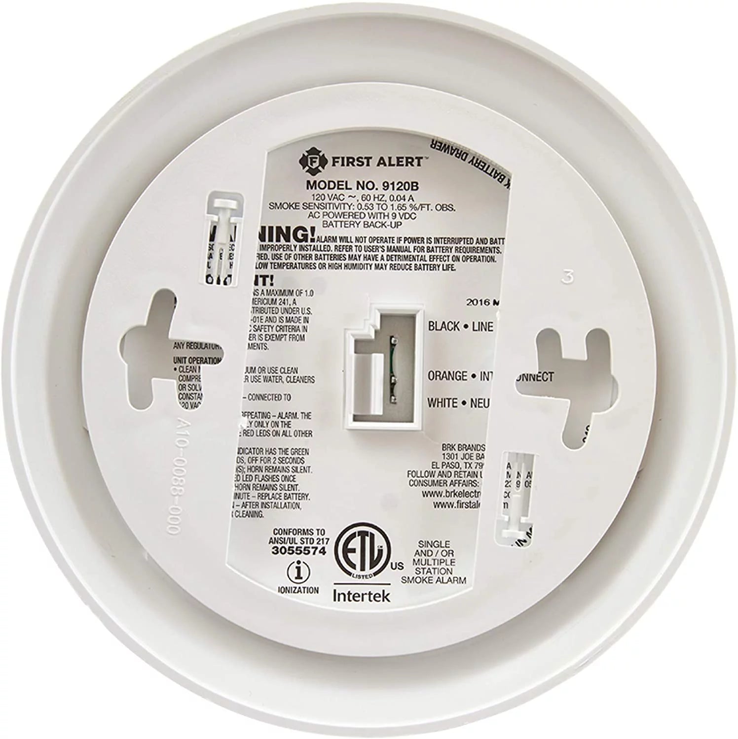 6 Pack Hardwired Smoke Alarm with Battery Backup M995