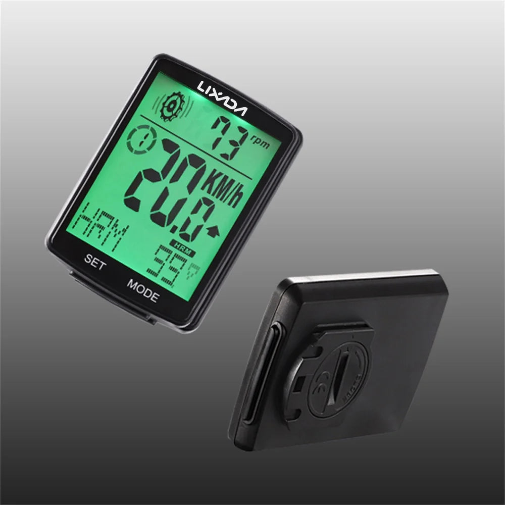 3 in 1 Wireless Bike Computer with Heart Rate Sensor Speedometer Odometer C888787