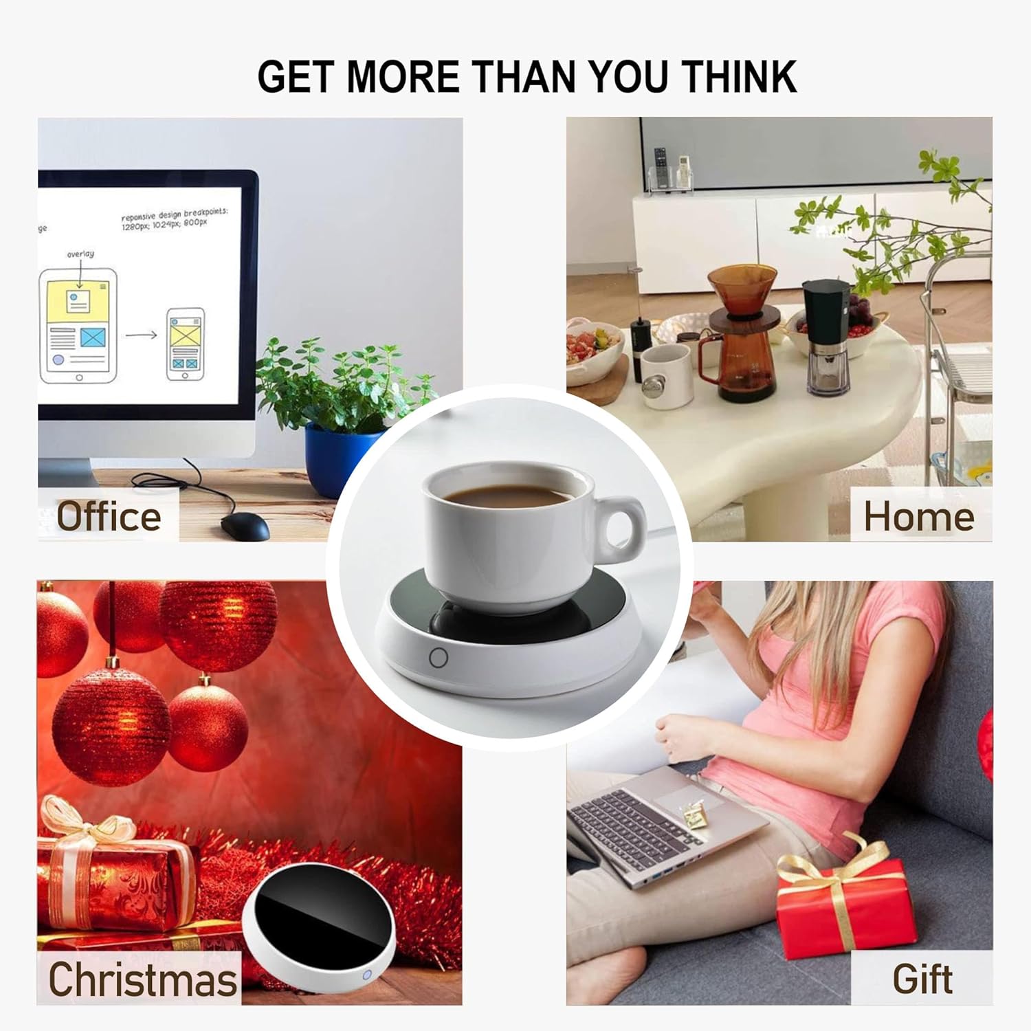 Coffee Cup Warmer with 2 Temperature Settings O841619