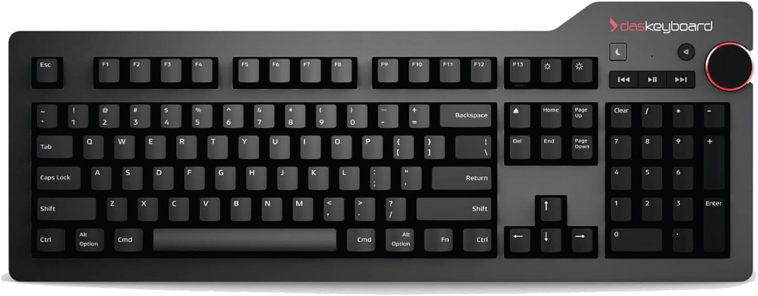 Wired Mechanical Keyboard, Cherry MX Brown Switches, Aluminum Top (104 Keys, Black) K782283