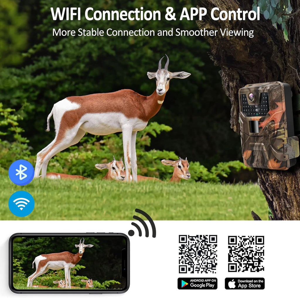4K 30MP Wireless Bluetooth Wildlife Camera with 64GB Card J50363