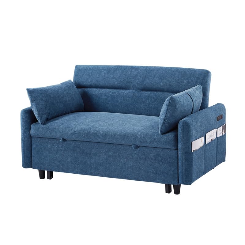 Grey Microfiber Convertible Sofa Bed Chair E758