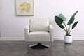 Swivel Teddy Fabric Accent Chair with Metal Base P858894