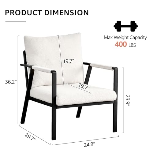 Black Teddy Velvet Accent Chair with Metal Leg U30021