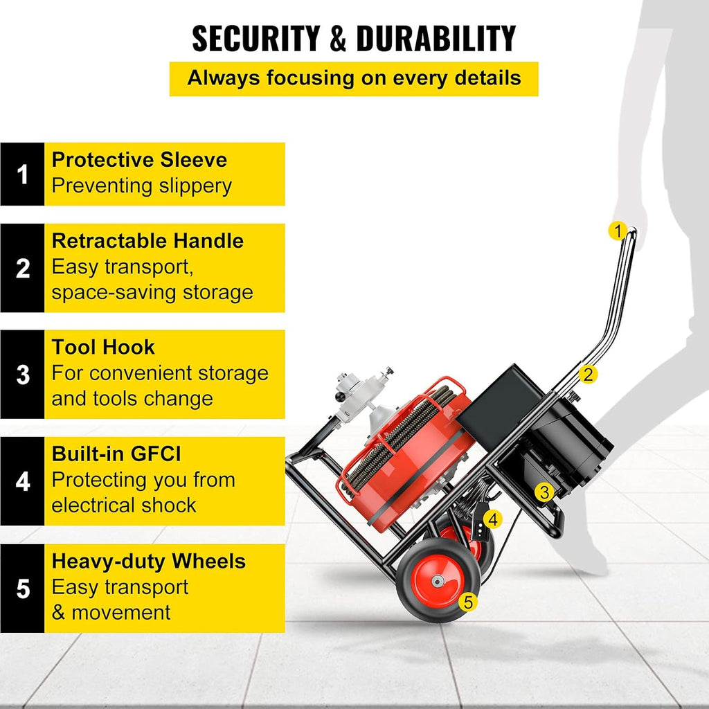 75 Ft x 3/8 Inch Open Drain Cleaning Machine X339