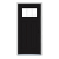 36 in. x 80 in. Black Painted Steel Prehung Front Door G27587