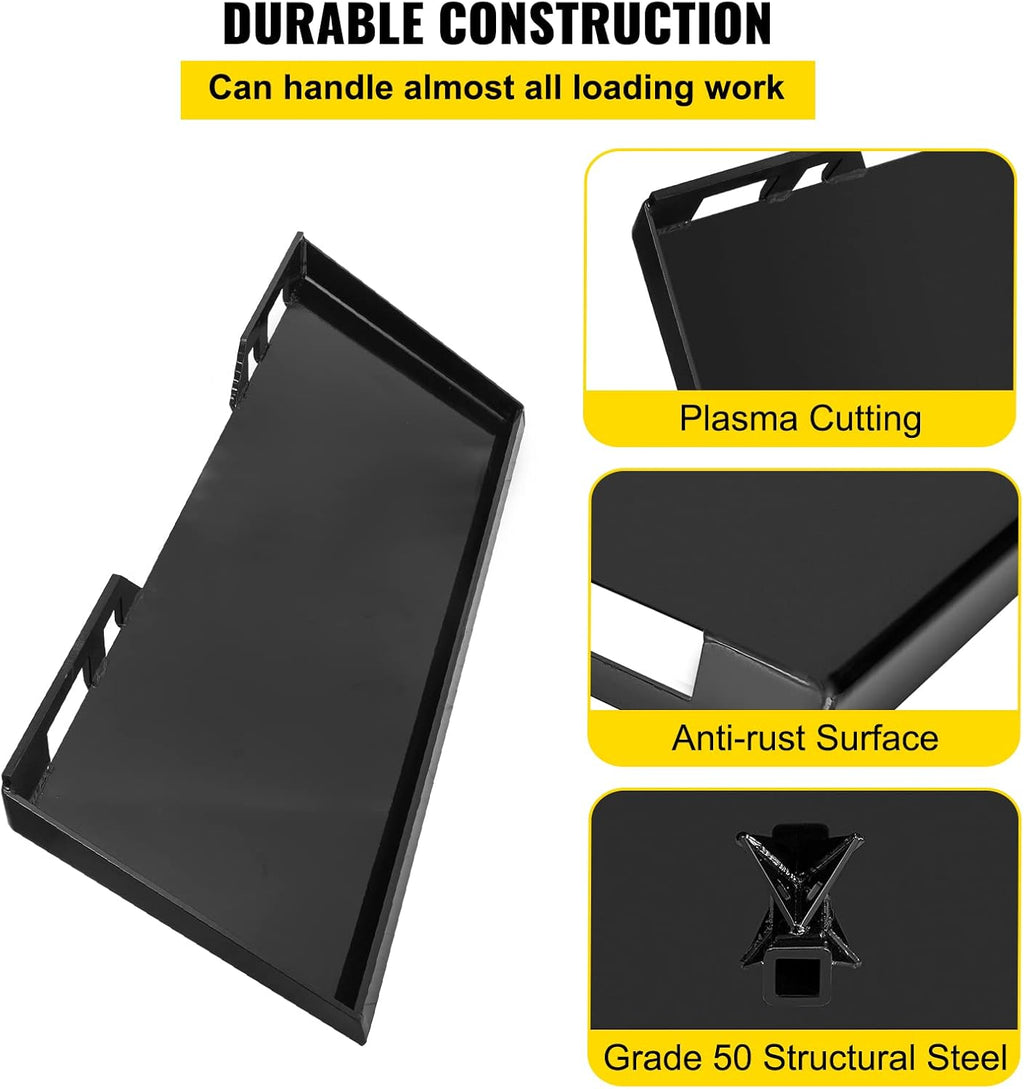 1/4 Thick Plate 3/8 Top Bar Quick Tach Attachment Mount Plate N3383