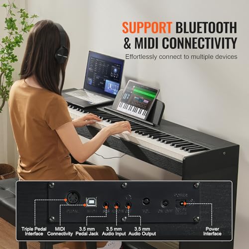 88 Key Fully Weighted Digital Piano with Speakers C73069