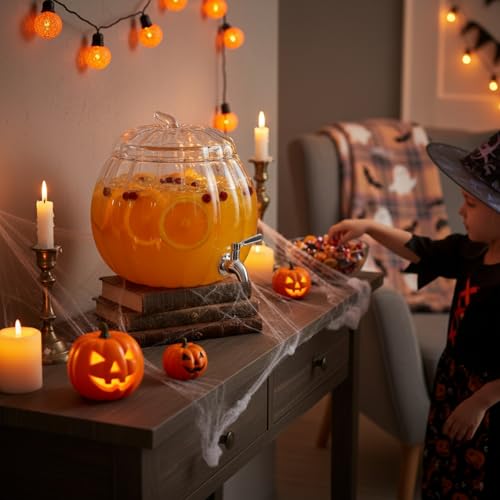 Glass Pumpkin Drink Dispenser 2 Gallon C1971