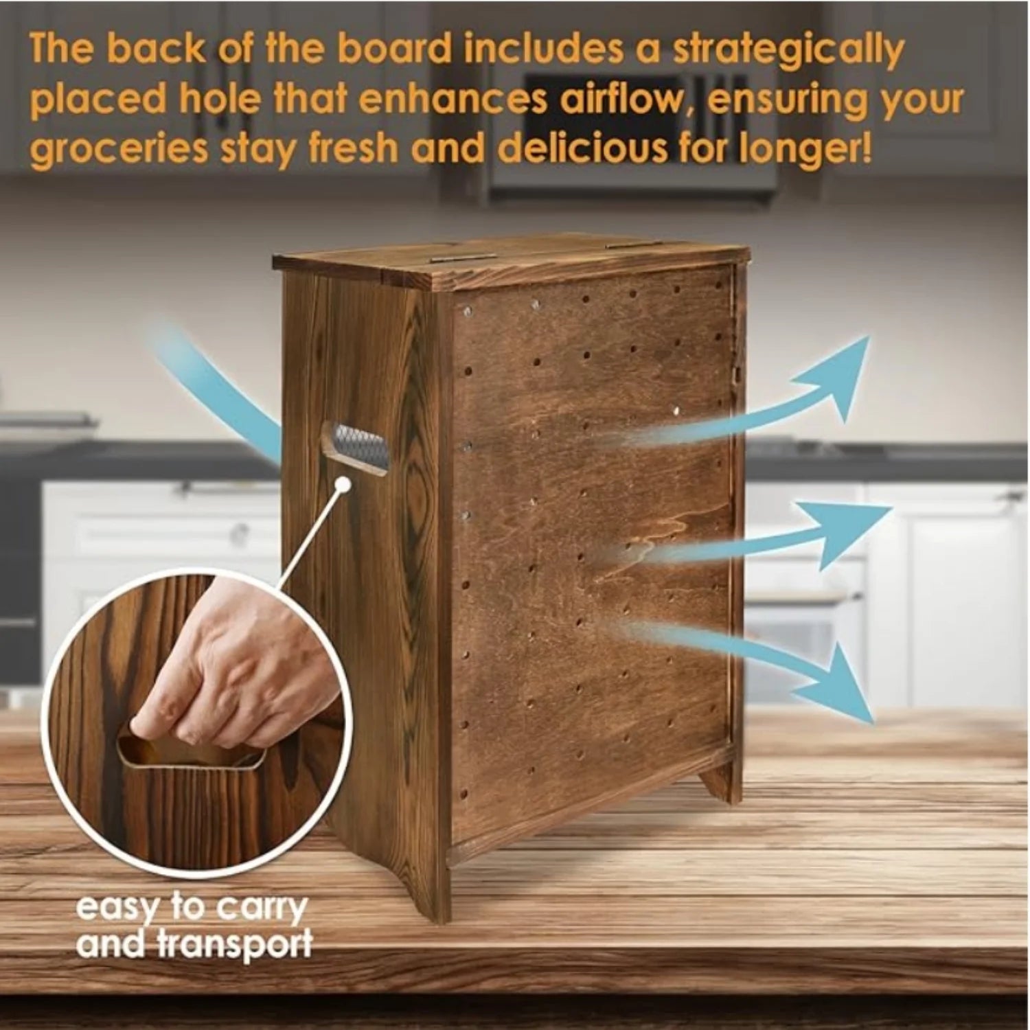 Wooden Countertop Storage Cabinet, 11.8W x 6.8D x 16H in, Rustic Color J60968