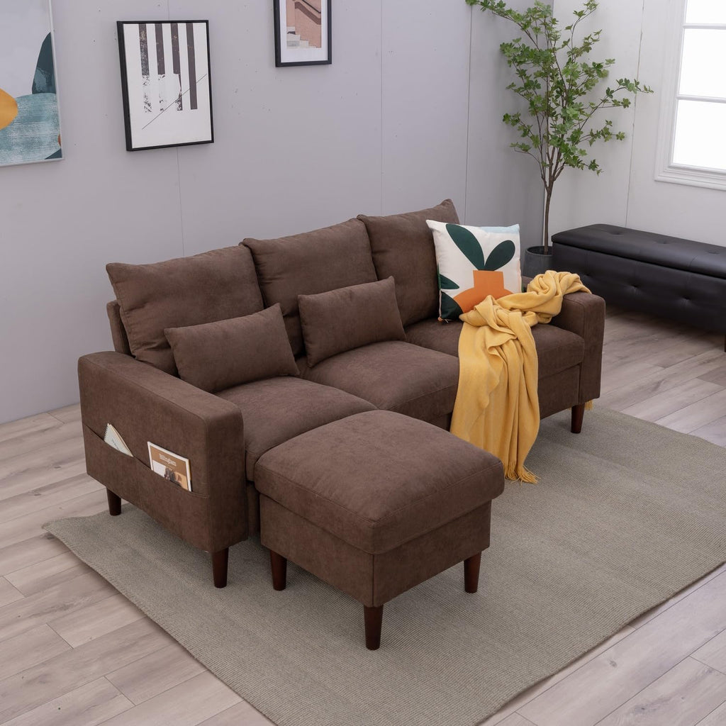 Convertible Sectional L-Shaped Fabric Sofa C136713