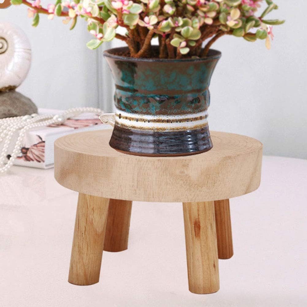 Warm Brown Mini Round Wooden Stool E4051