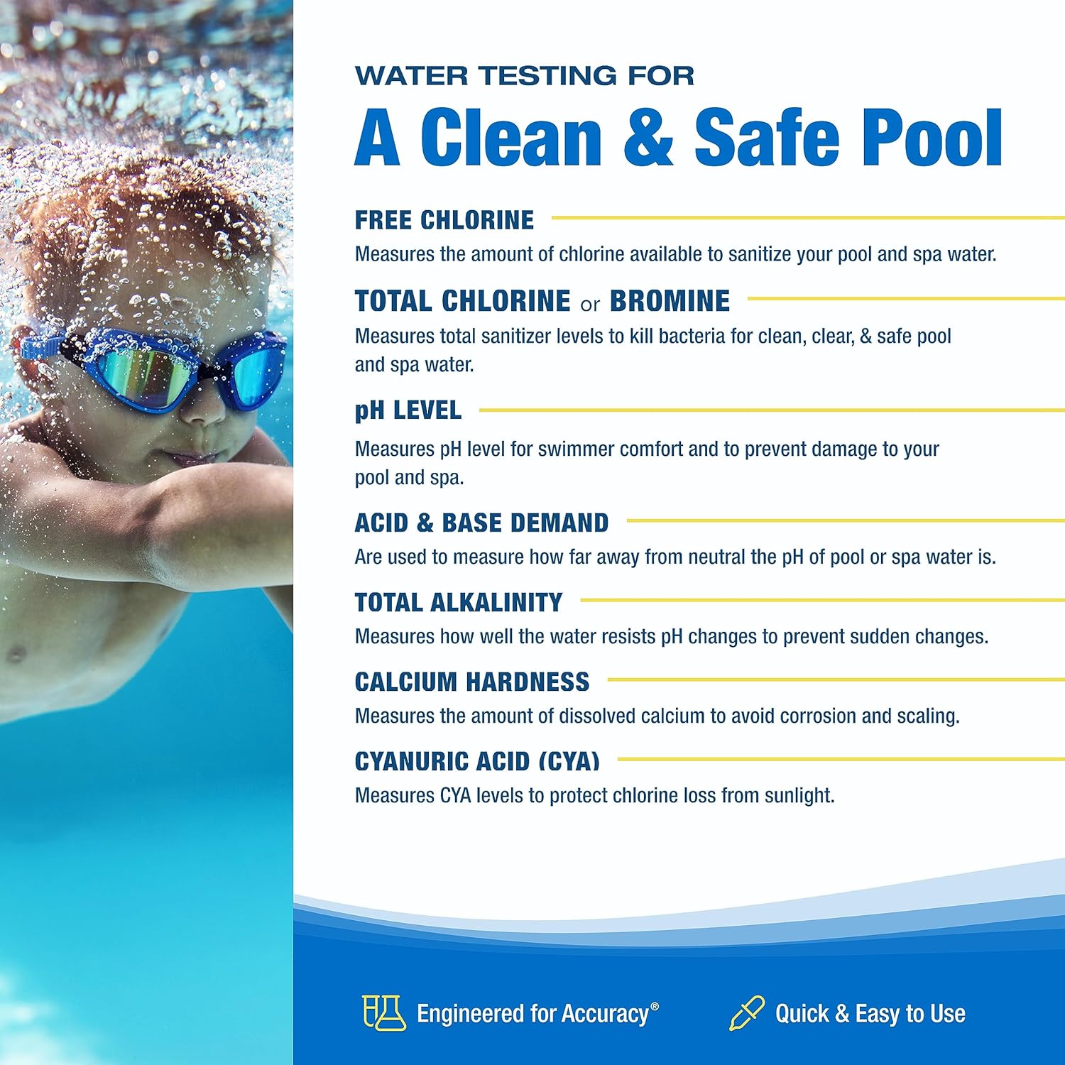 Taylor K2005 High Range Swimming Pool Total and Free Chlorine Bromine Alkalinity Calcium Hardness Base and Acid Demand pH DP Test Kit E9644