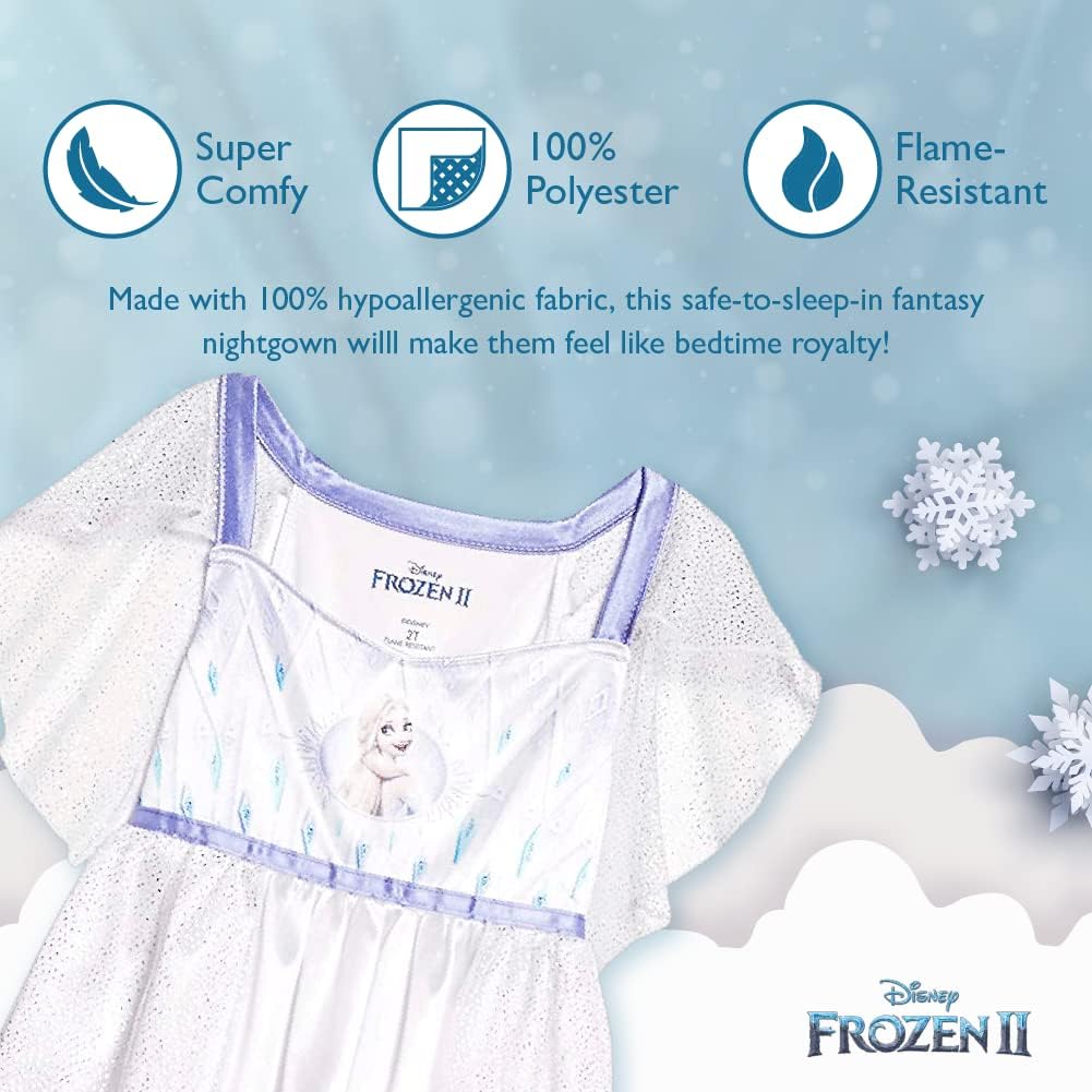 Disney Girls' Frozen 2 Fantasy Gown Nightgown, 8 W64418