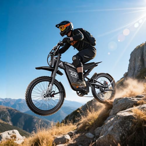 Electric Dirt Bike with 1440Wh Battery 30AH, 25 Inch Fat Tire N8692