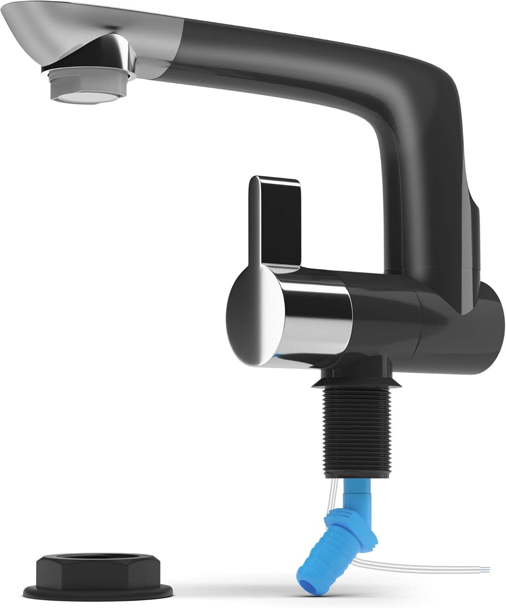 12V Electric Water Faucet Tap with Switch (Black) W2034