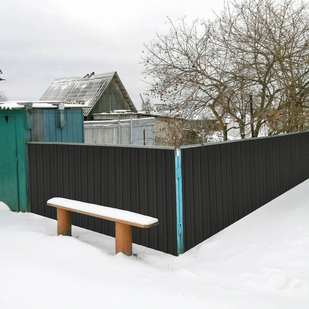 20 Pcs Galvanized Metal Roof Panels Roofing Sheets, Black T833