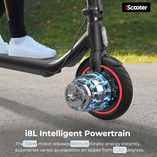 Electric Scooter, 18/12 Miles Long Range, 22/19/18 Mph Top Speed, Double Braking Systems O9153
