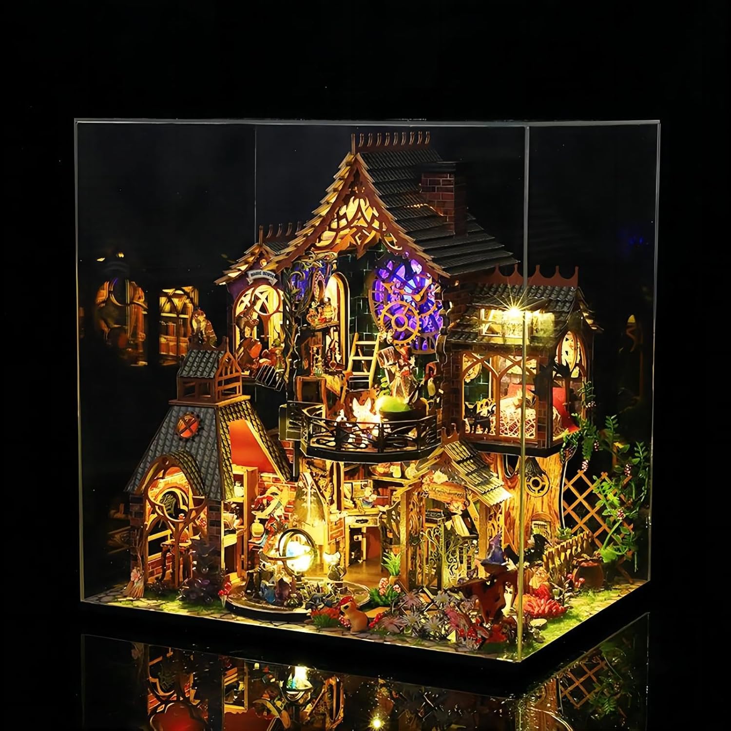 Miniature House Kit with Dust Proof Cover & Small Tools D65810