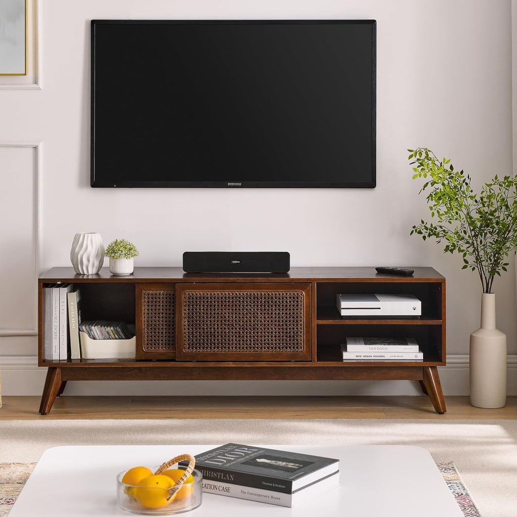 Walnut Tan MDF Wood TV Stand M305919