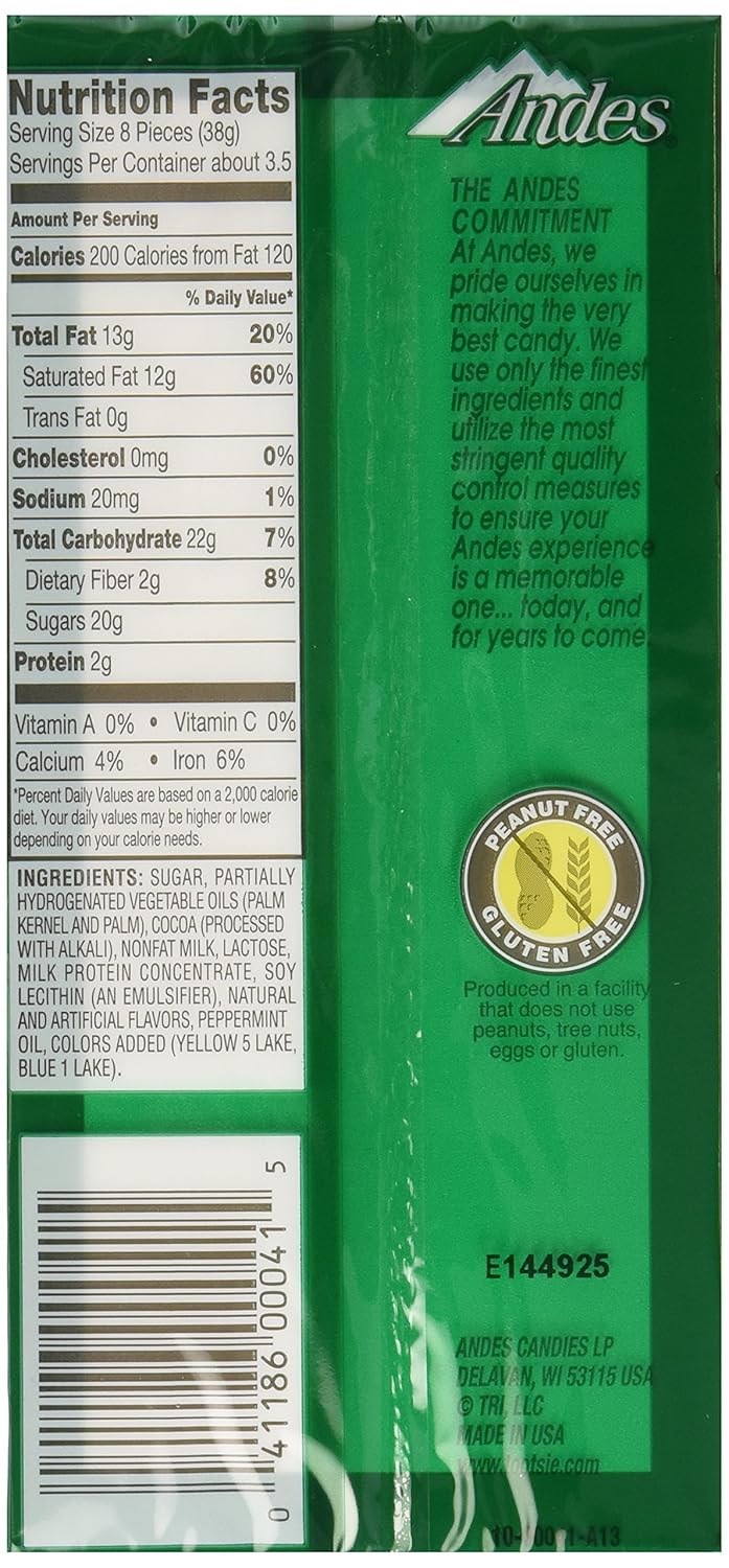 Rectangular Chocolate Sandwich Mint Candies, 4.67 Oz, 28 Count T55688