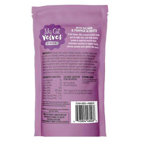 Tiki Cat Velvet Mousse Senior Salmon Wet Food X7908