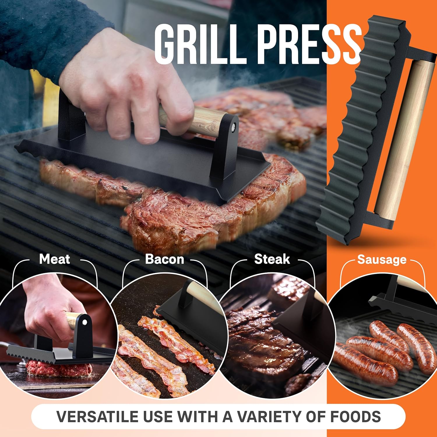 Pre-Seasoned Non-Stick Reversible Cast Iron Griddle (16.75" X 9.5") P29295