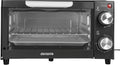 Black Countertop Toaster Oven with Baking Tray and Crumb Tray C298383
