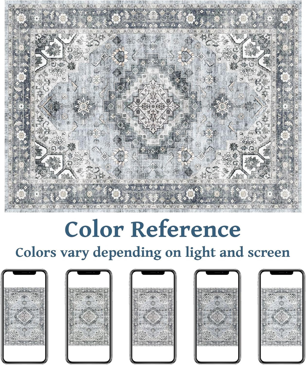 Machine Washable 5x7 Area Rug I399