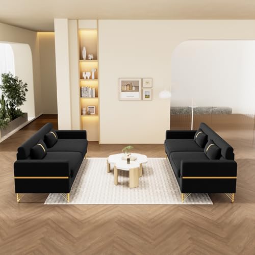 Khaki Velvet 3 Seat Sofa Y85793