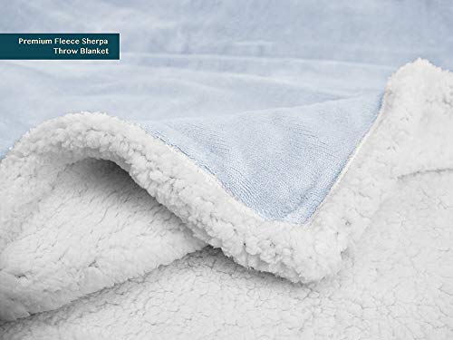 50 x 60 Inches Reversible Microfiber Sherpa Fleece Throw Blanket H31338