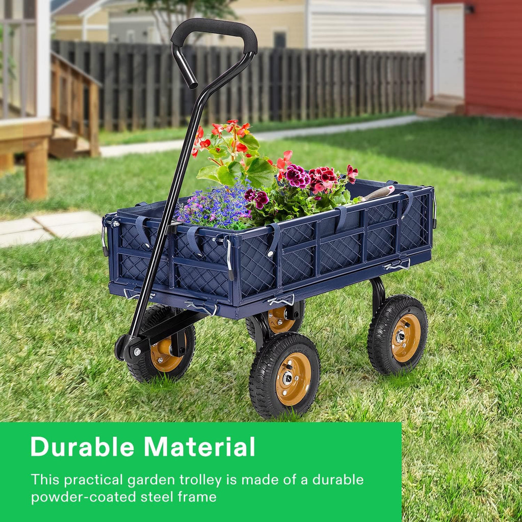 Heavy-Duty Steel Garden Cart with Removable Sides G75915