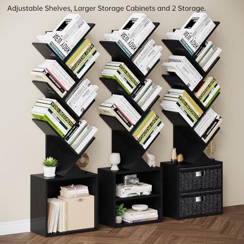 6 Tier Wood Bookshelf with Storage Drawer G5741