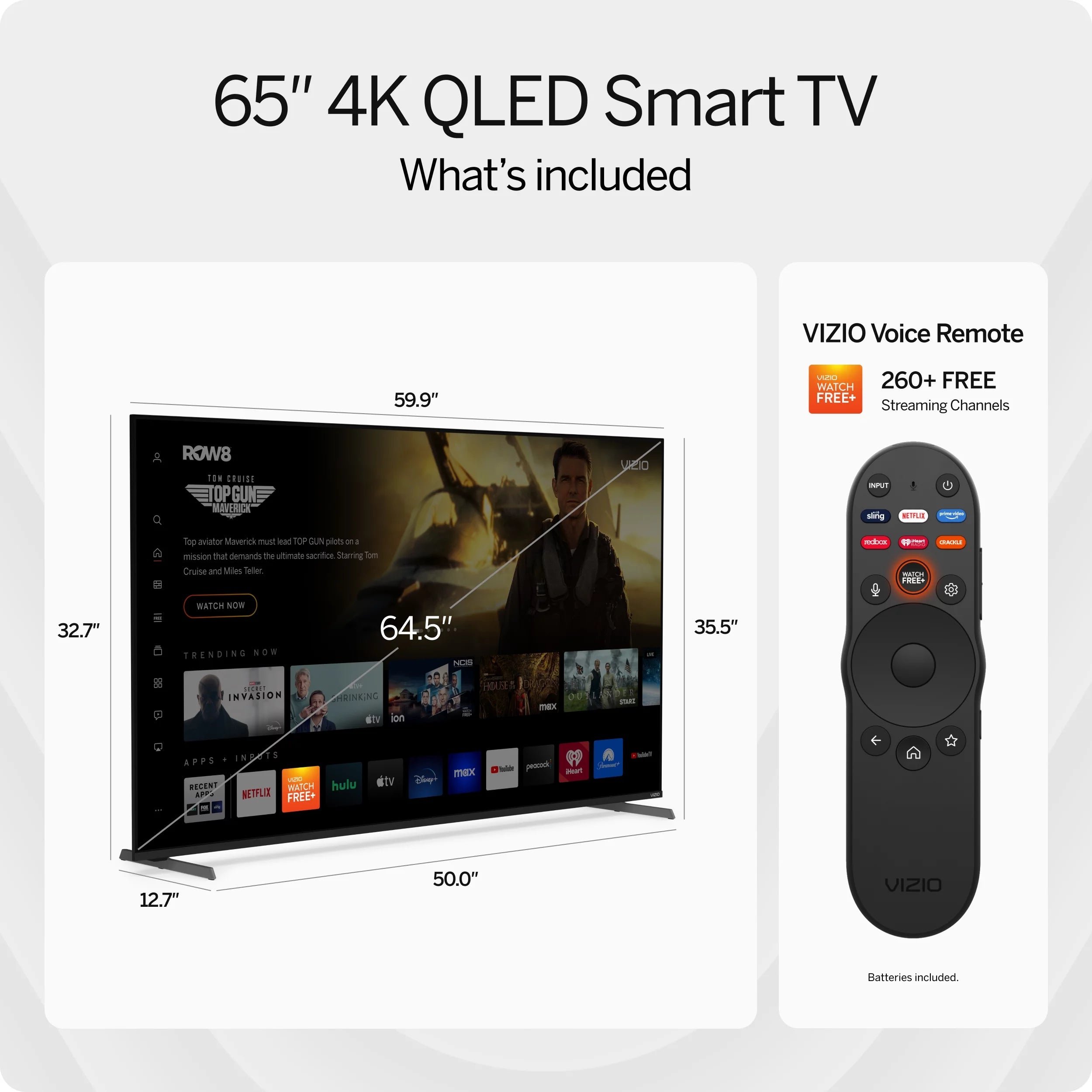 65" Class Quantum Pro 4K QLED HDR 120Hz Smart TV V901675