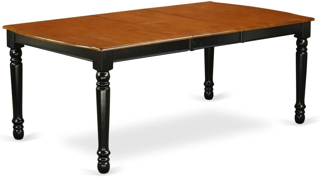 9 Pc Kitchen Table and Chair Set in Black and Cherry Finish Z6920
