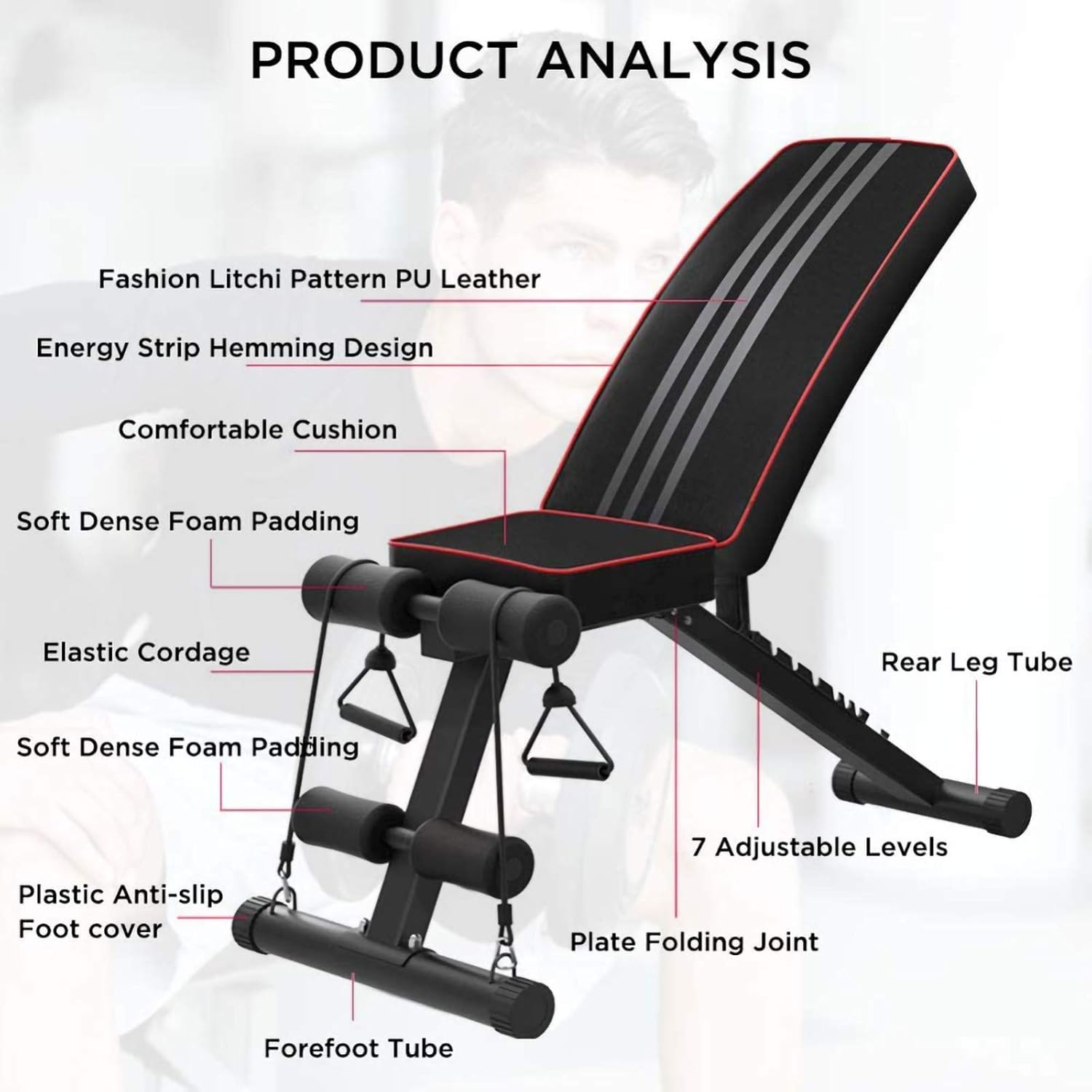 Folding Adjustable Weight Bench N5552