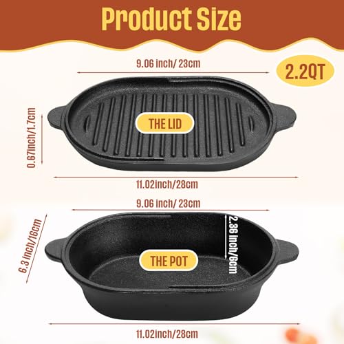 Pre Seasoned Cast Iron Dutch Oven with Lid I2984