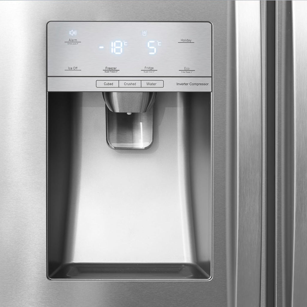 Stainless Steel Freestanding Side-by-Side Fridge Freezer with Water and Ice Dispenser M4168
