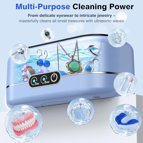 50KHz Ultrasonic Jewelry Cleaner with 304 Stainless Steel M747