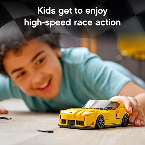 Toyota GR Supra Sports Car Toy Building Set with Racing Driver Minifigure T404988