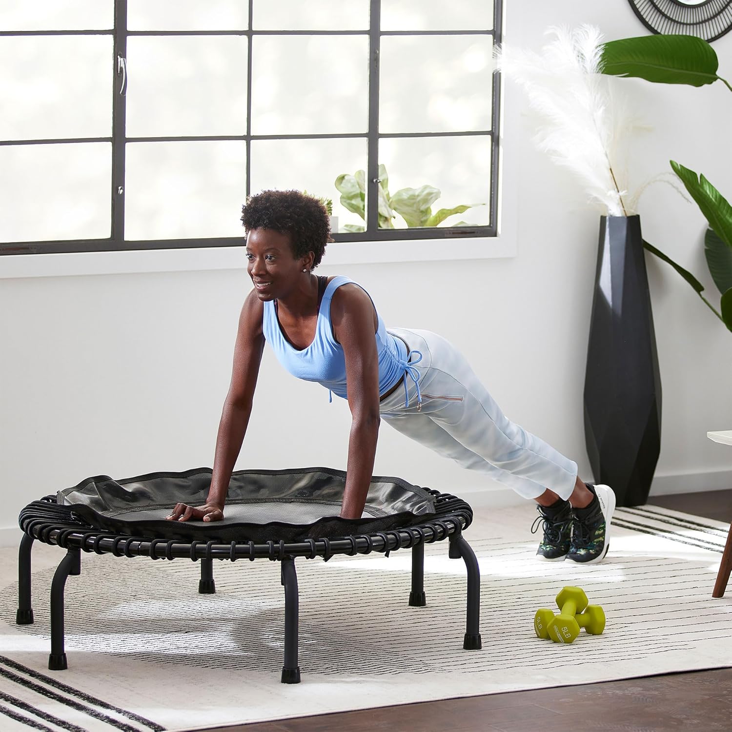 Black 44 Inch Mini Exercise Trampoline I6173