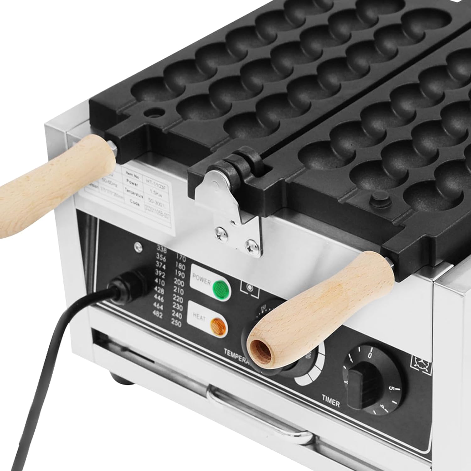42pcs Commercial Electric Stainless Steel Nonstick Bubble Waffle Maker Y8907