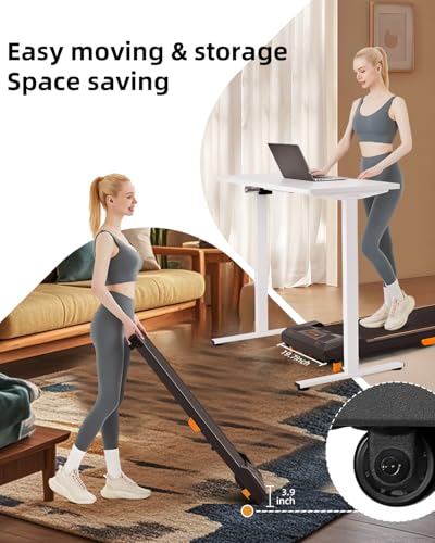Compact Under Desk Treadmill with Remote Control R385