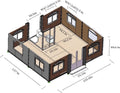 13x20 feet Portable Expandable Plastic Prefab House U5509