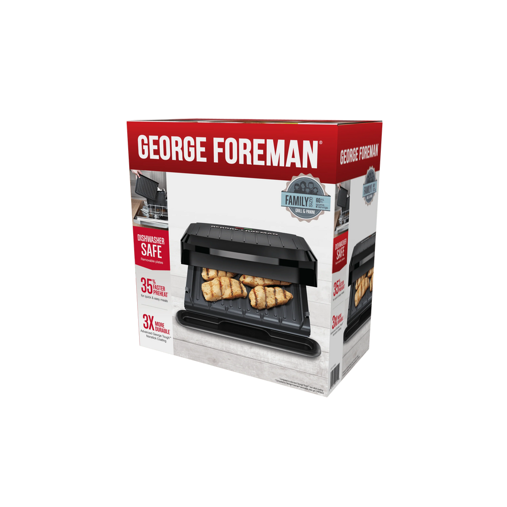 Black 4-Serving Removable Plate Grill and Panini C322