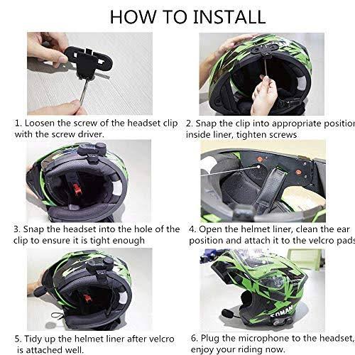 Motorcycle Communication System Helmet Bluetooth Headset I863036
