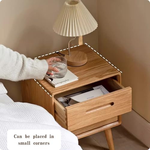 Solid Wood Night Stand with Two Drawers Y823