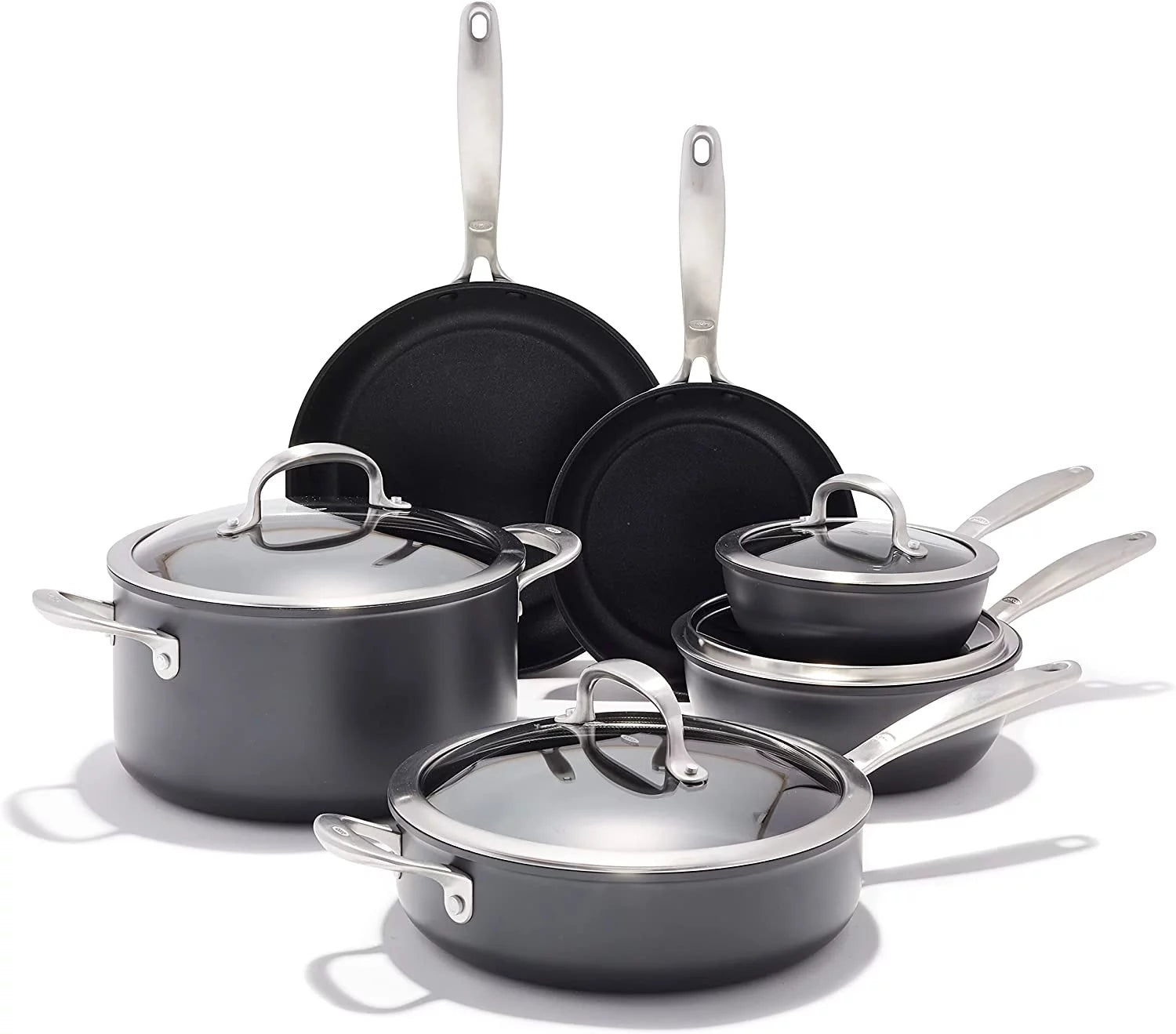 10 Piece Nonstick Gray Cookware Set S412217