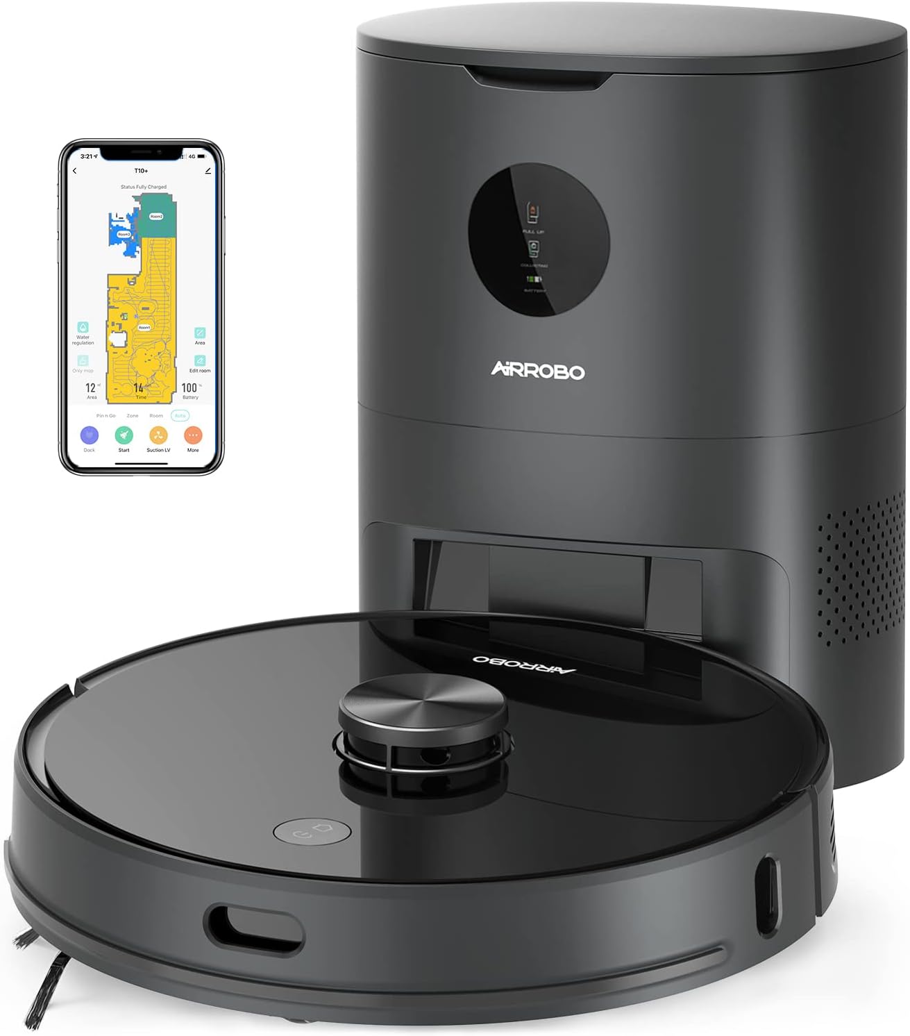 Robot Vacuum and Mop with Auto Dirt Disposal, Lidar Navigation, 250Min Runtime, 2700Pa Suction J280