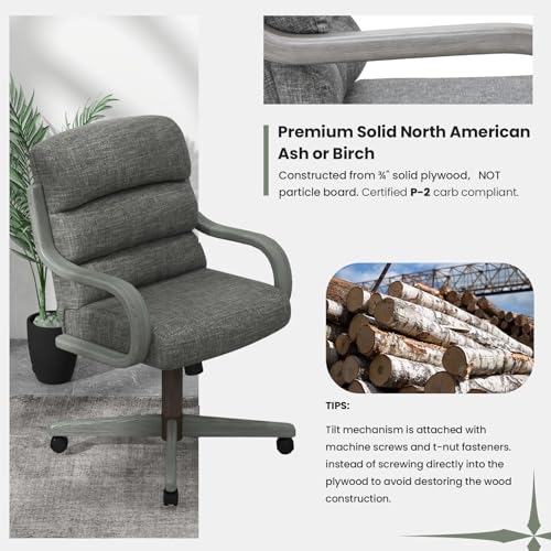 6 Set Casual Dining Chairs with Casters Q268330